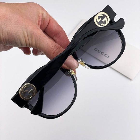 Gucci GG1028SK 006 Sunglasses Black Grey Gradient Square Women main image 7